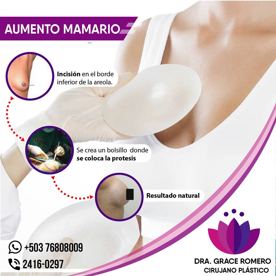 Aumento de mamas El Salvador, implantes de mama El Salvador,